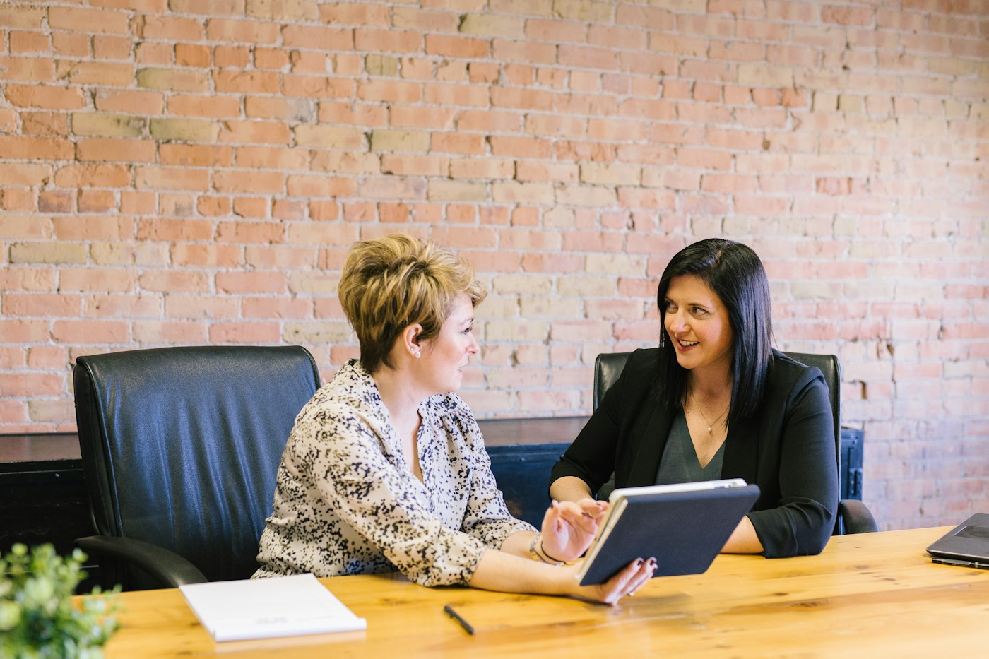 Attorney meeting a client
